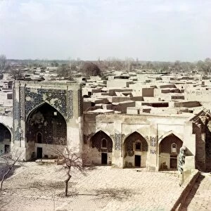 SAMARKAND, 1910. View of Samarkand from Tillia-Kari madrasah