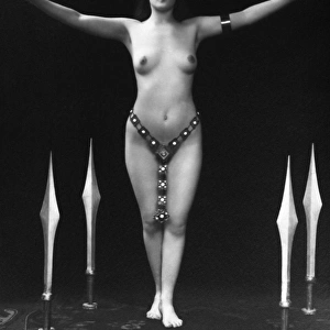 SWORD DANCE, c1920. Olga Desmond (1891-1964) performing the Sword Dance