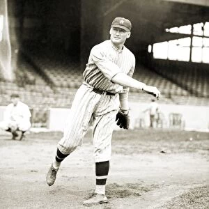 WALTER PERRY JOHNSON (1887-1946). American baseball player. Pitching in 1924