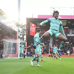 Alex Iwobi Celebrates Arsenal's Second Goal Against AFC Bournemouth (2018-19)