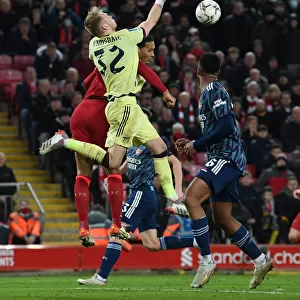 Arsenal's Aaron Ramsdale Faces Off Against Liverpool's Virgil van Dijk in Carabao Cup Semi-Final Clash