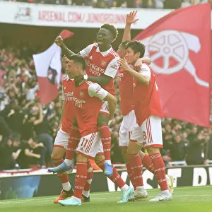 Arsenal's Unstoppable Duo: Martinelli and Saka Score First Goals Against Liverpool (2022-23)
