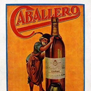 Caballero 1920s Spain cc cognac alcohol brandy bottles