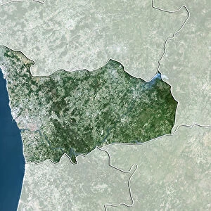 District of Porto, Portugal, True Colour Satellite Image