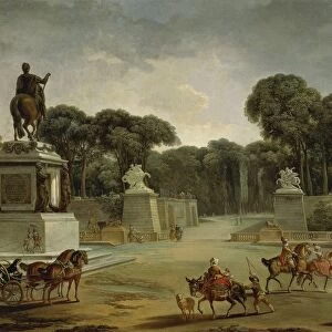 France, Entrance to Tuileries Palace in Paris in around 1775, Attributed to Jean-Baptiste Leprince, painting