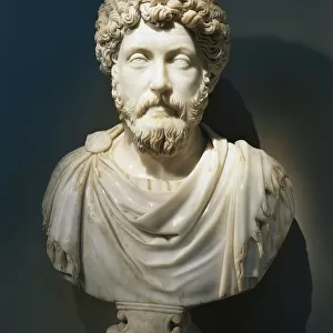 Marble bust of Emperor Marcus Aurelius (121-180 a. d. ), from Ephesus, Terrace House, Turkey