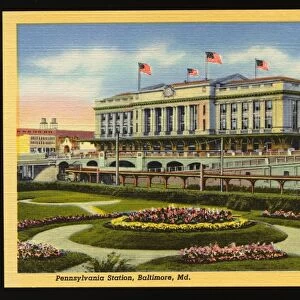 Pennsylvania Station in Baltimore. ca. 1938, Baltimore, Maryland, USA, Pennsylvania Station, Baltimore, Md