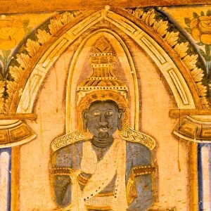 Ancient painting (18th century) at Vijayasundara Vilhara, Dambadeniya temple