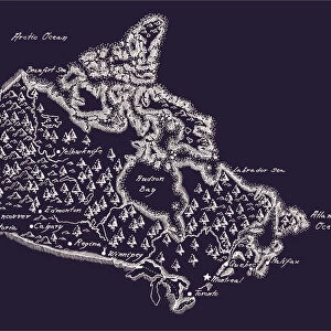 Antique Canada Map