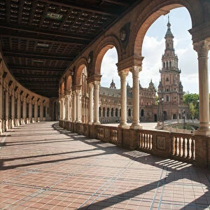 Arches & Curves Of The Plaza Espana, Seville