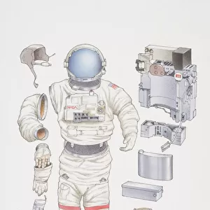 Astronauts protective suit and life support system