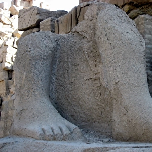 Feet of colossal statue, Karnak, Egypt