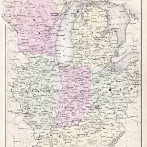 Map of Central states 1877
