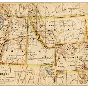 Map of Oregon and northwestern territories 1883