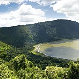 Panorama, Embakai Crater, volcano, Ngorongoro Conservation Area, Tanzania, Africa