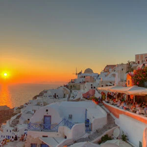 Sunset view from in Santorini