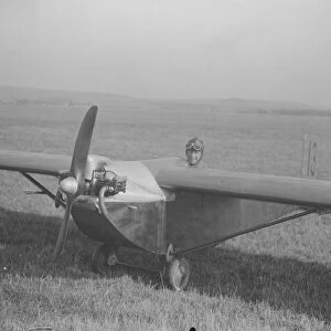 Gliders in flight at Lympne. Mr F P Raynham in the monoplane which he flew at Lympne