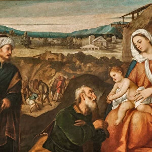 Adoration of the Magi, detail of 2384624 (oil on canvas)
