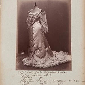 Album Page: House of Worth, Evening Dress, 1902-03 (b / w photo)