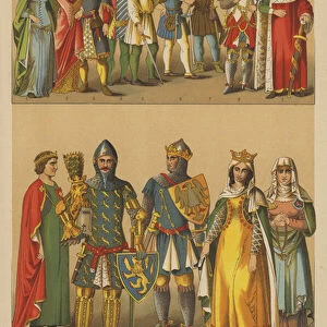 Alemania, 1300-1350 (colour litho)