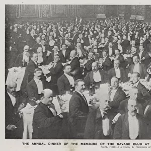 Annual dinner of the Savage Club, Hotel Cecil, London, 8 December 1900 (b / w photo)