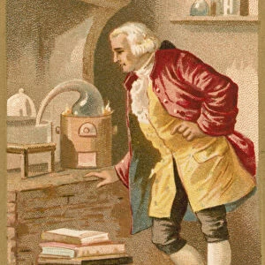 Antoine Lavoisier, French chemist (chromolitho)