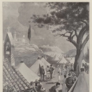 Armenian Refugees now encamped on the Hill of Colonus, near Athens (engraving)