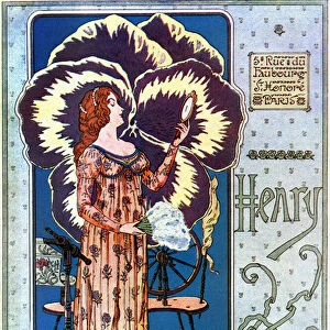 Art Nouveau: advertising poster for the cosmetics shop "Henry a la Thought"