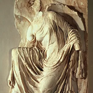 Athena Nike adjusting her sandal, c. 420-420 BC (marble)