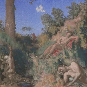 Bathers, c. 1903 (pastel & w / c on paperboard)