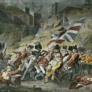 The Battle of Jersey, 1781 (colour litho)
