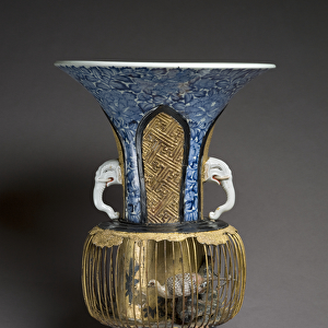 Birdcage vase, c. 1720 (mixed media)