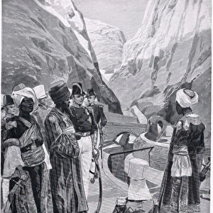 British taking possession of Aden, illustration from Hutchinson