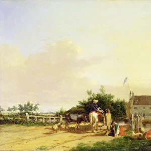 Buckenham Ferry on the River Yare, Norfolk, 1826 (oil on panel)