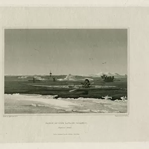 Canoe of the Savage Islands, Hudson's Strait, 1824 (engraving)