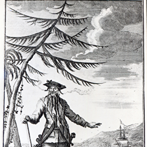Captain Teach, commonly called Blackbeard, c. 1734 (engraving)