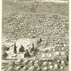 The Cemetery at Mecca (engraving)