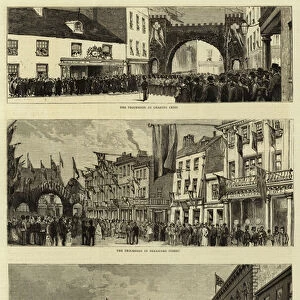 Centenary of the Battle of Jersey, Fetes at St Heliers (engraving)