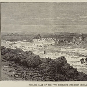 Cholera Camp of the 79th Regiment (Cameron Highlanders) on the Mokattam Heights, Cairo (engraving)
