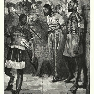 Christ led away from the House of Annas (engraving)