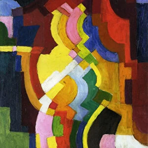 Coloured Forms III, 1913 (oil on panel)