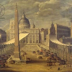 Corpus Christi Procession in the Piazza San Pietro (oil on canvas)