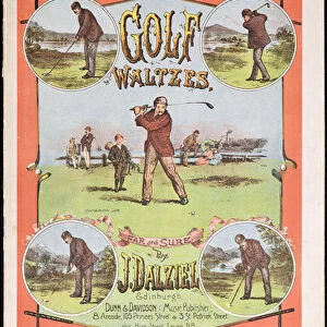 Front cover of the music score for Golf Waltzes by J. Dalziel (colour litho)
