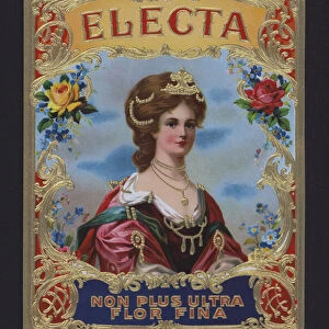 Electa, Non Plus Ultra Flor Fina, cigar label (chromolitho)