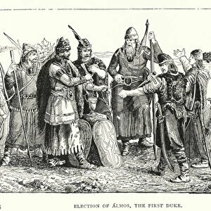 Election of Almos, the First Duke (engraving)