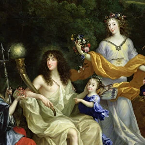 The Family of Louis XIV (1638-1715) 1670 (oil on canvas) (detail of 60094)
