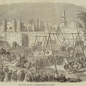 The Feast of the Kourban-Bairam at Jaffa (engraving)