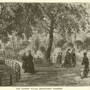 The Flower Walks, Kensington Gardens (engraving)