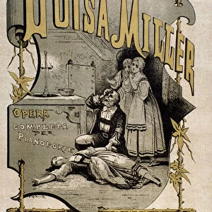 Frontispiece of musical score of Luisa Miller, opera by Giuseppe Verdi, 19th century