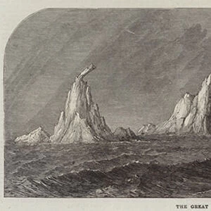 The Great Britain among Icebergs near Cape Horn (engraving)
